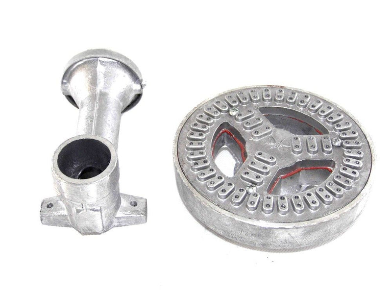 Quemador Aluminio 200 Mm Con Codo-4
