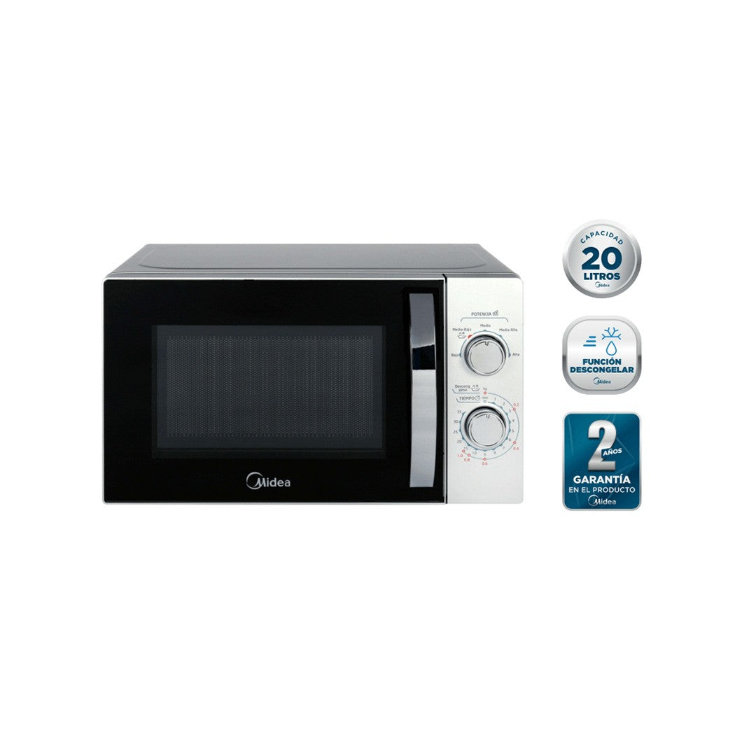 Microondas Midea Silver 20 Litros Mmp-20Ncj9 Open Box
