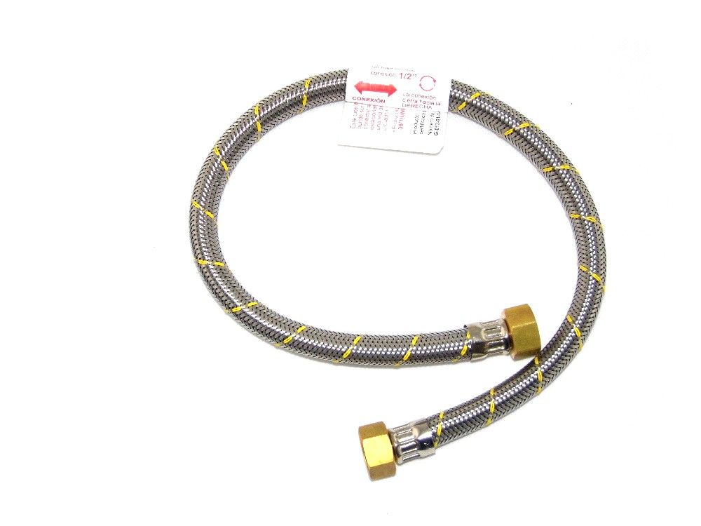 Flexible Gas Hi1/2X1/2 60 Cm Certificado Acero