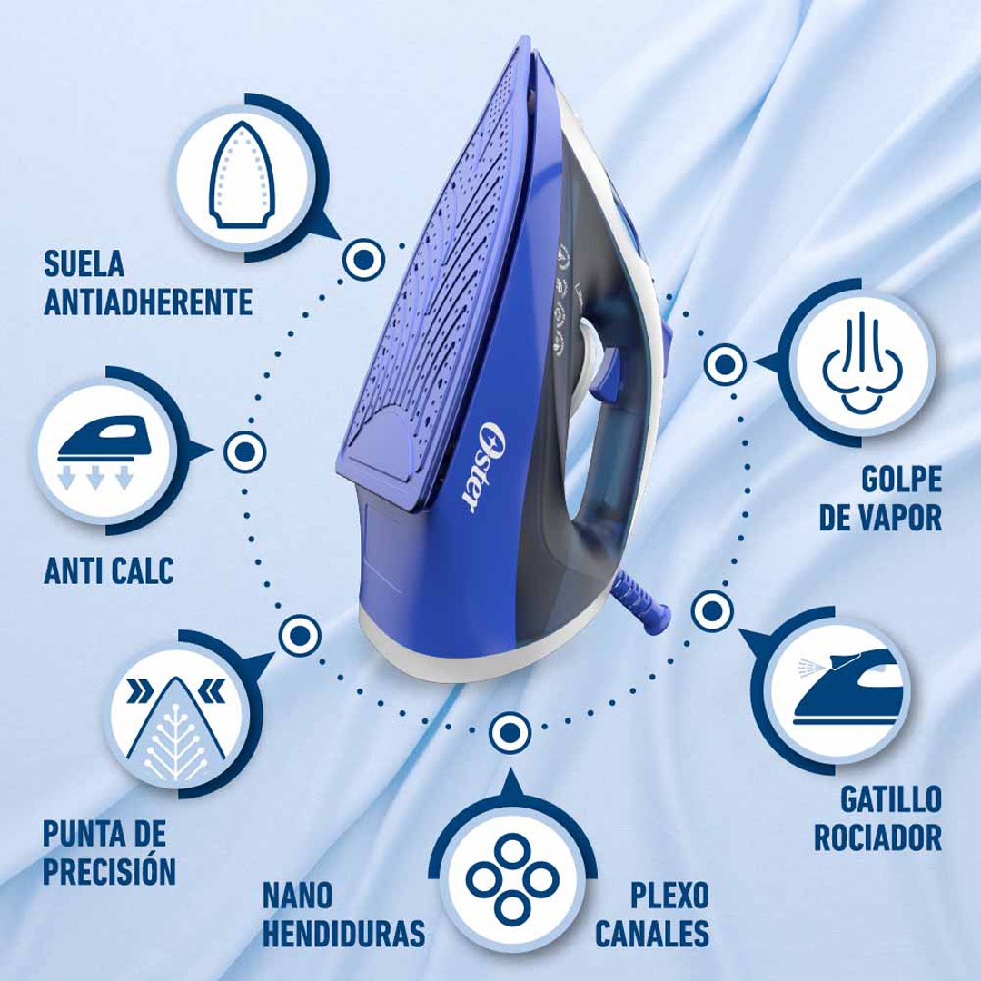 Plancha De Vapor Oster® Base Antiadherente Gcstbs6003-6