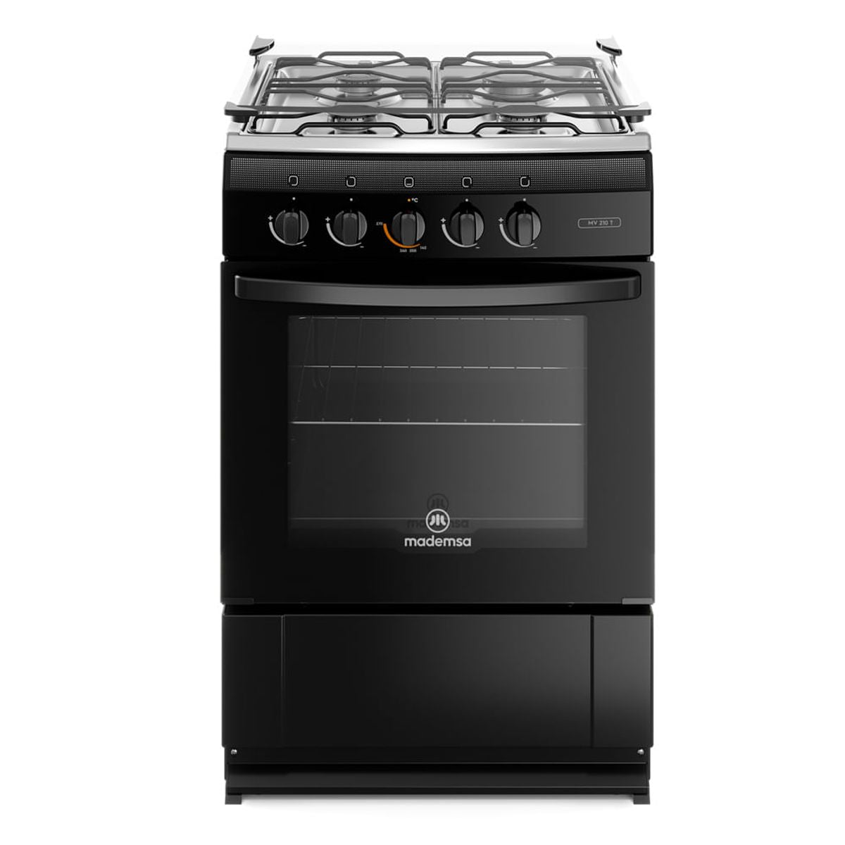 Cocina A Gas Mademsa 4 Platos MV 210 T Negra