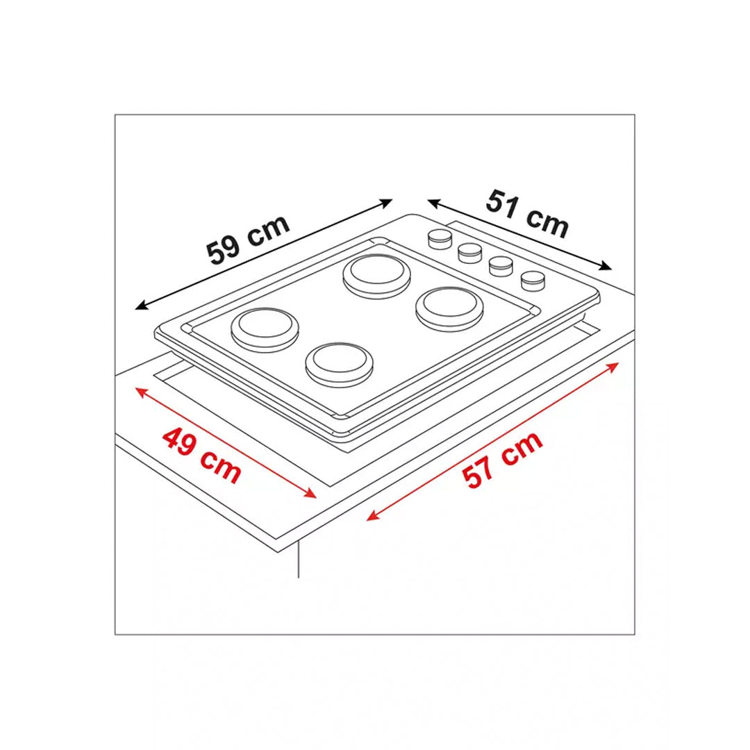 Encimera Eléctrica Sindelen 4 Platos Inox CEE-4601IN-4