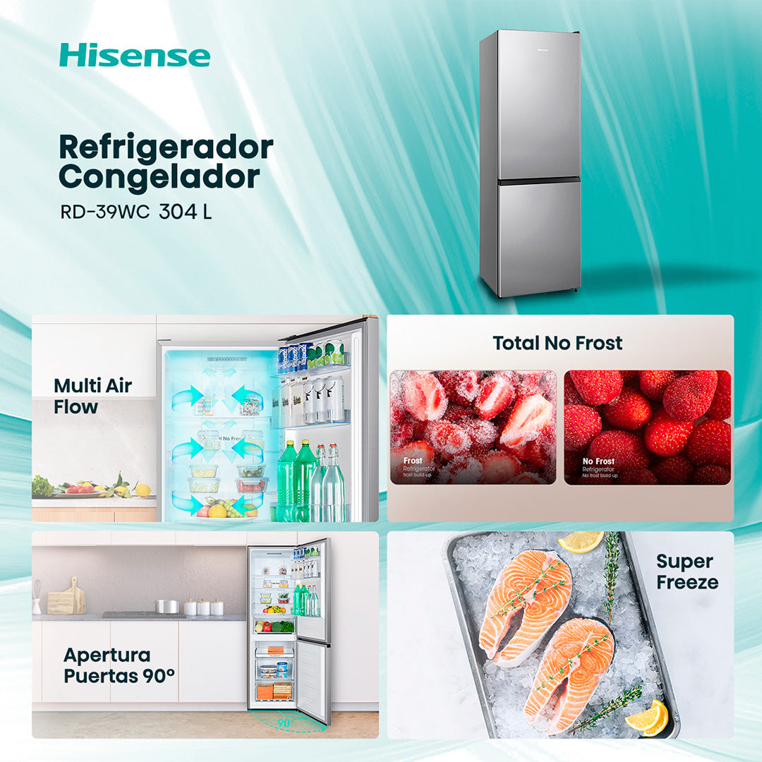 Refrigerador Bottom Freezer 304 L Hisense RD-39WC