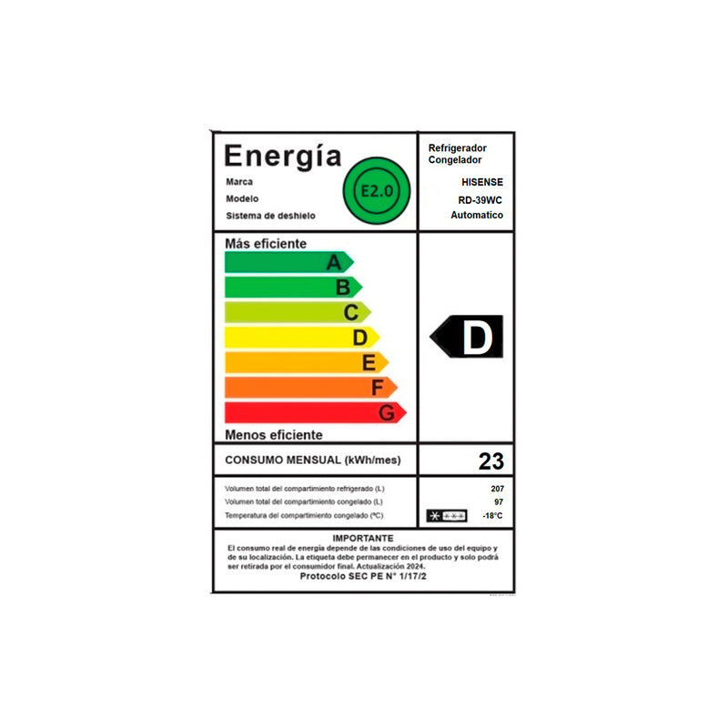 Refrigerador Bottom Freezer 304 L Hisense RD-39WC-4
