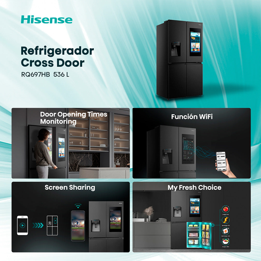 Refrigerador Cross Door 536 L Hisense RQ697HB