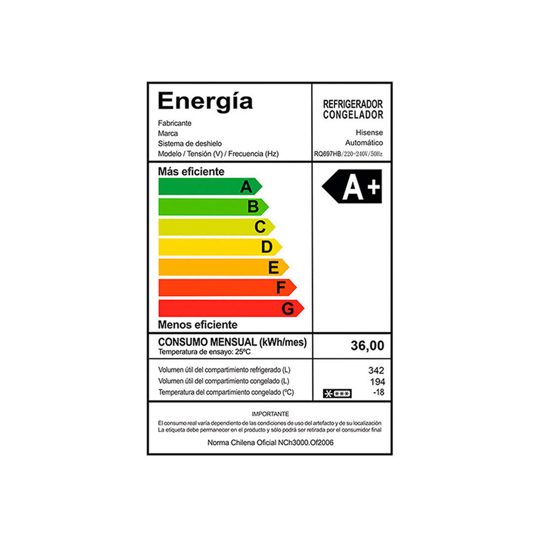 Refrigerador Cross Door 536 L Hisense RQ697HB-4