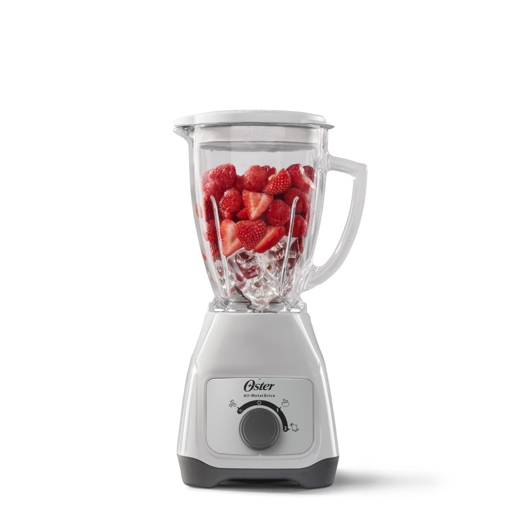 Licuadora Oster® 2 Velocidades y Pulso con Vaso Boroclass® 1.5 Lt Blanco BLSTKAG-WRD-1