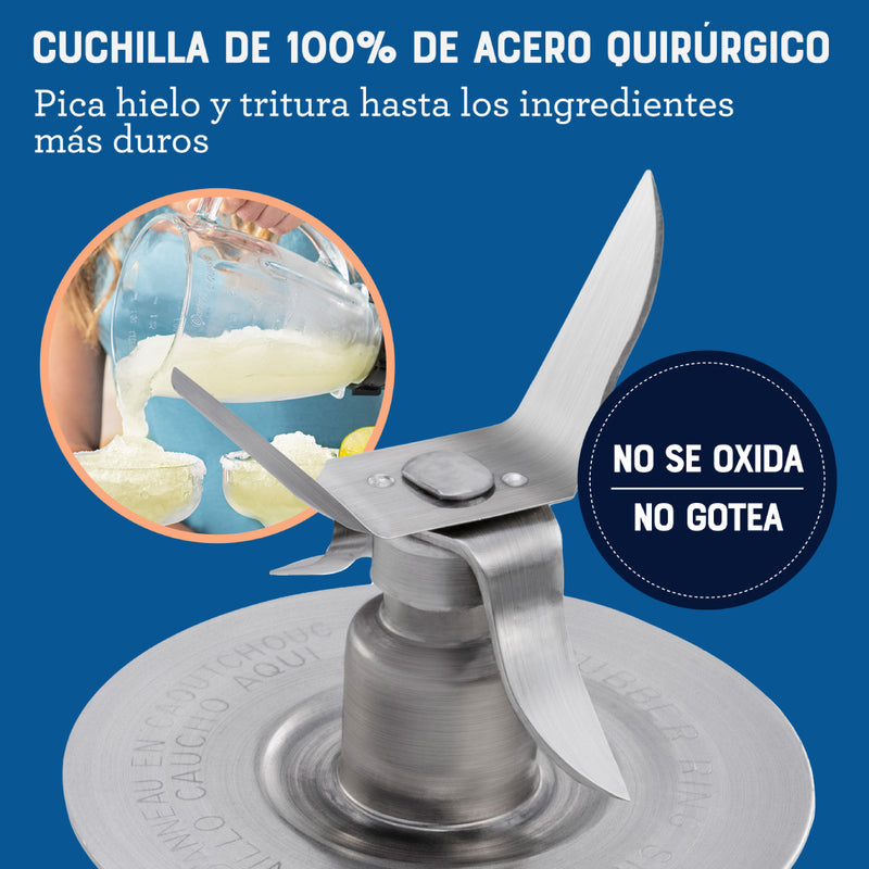 Licuadora Oster® 2 Velocidades y Pulso con Vaso Boroclass® 1.5 Lt Blanco BLSTKAG-WRD-4