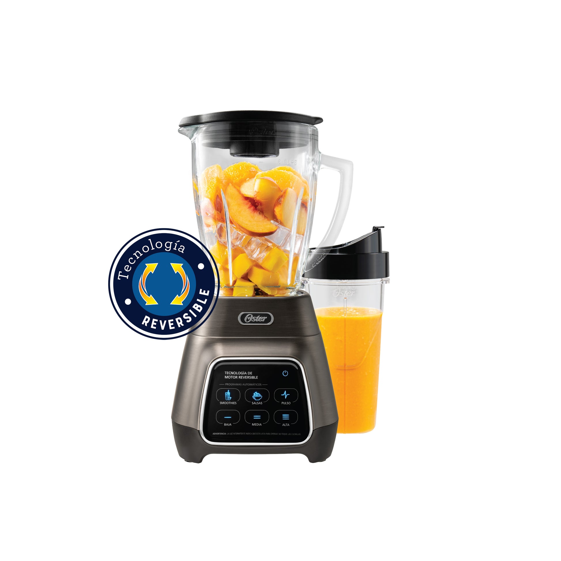 Licuadora Oster® con Tecnología Reversible y Pantalla Táctil, 3 Velocidades y 2 Programas automáticos BLSTPYG1312XBG-17