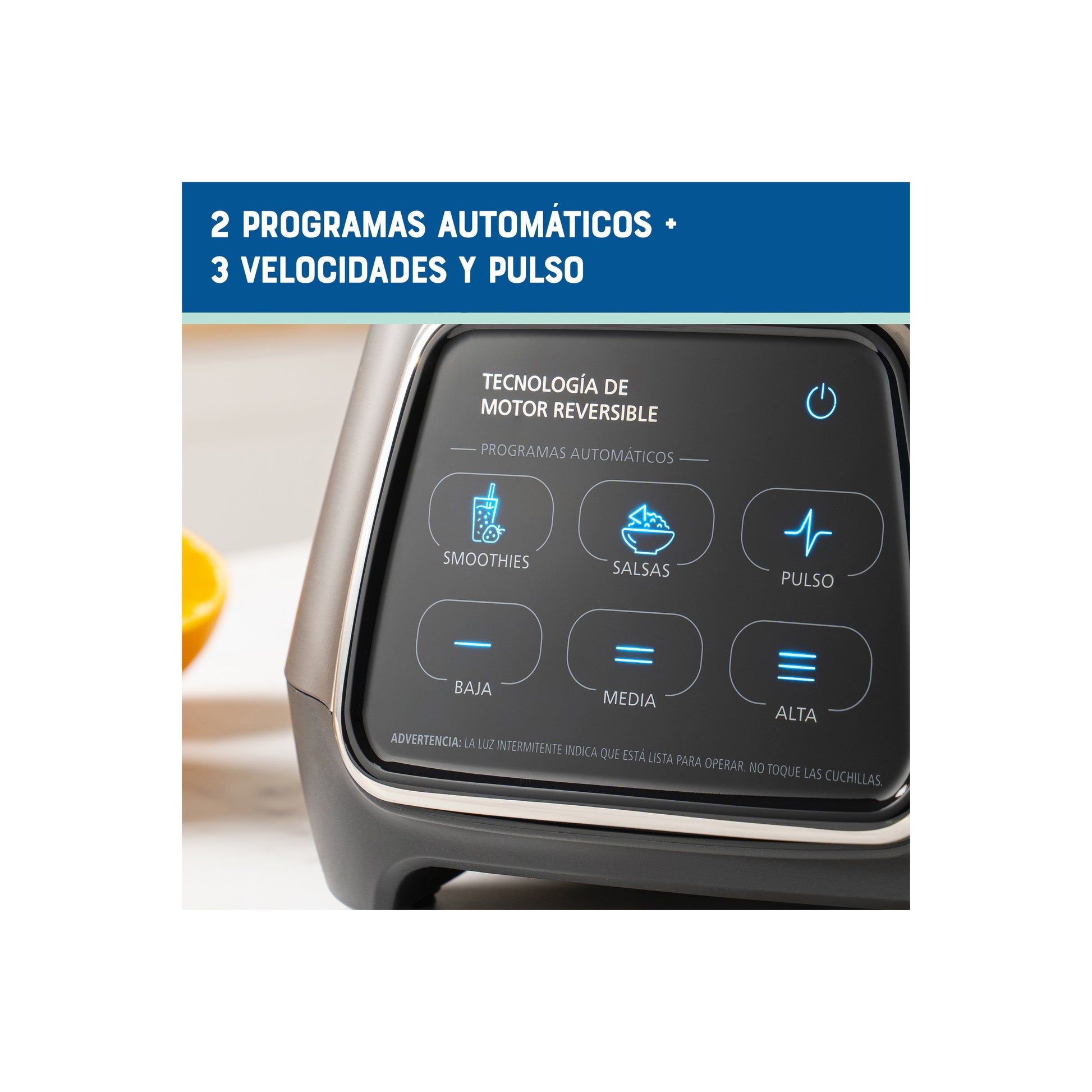 Licuadora Oster® con Tecnología Reversible y Pantalla Táctil, 3 Velocidades y 2 Programas automáticos BLSTPYG1312XBG-13