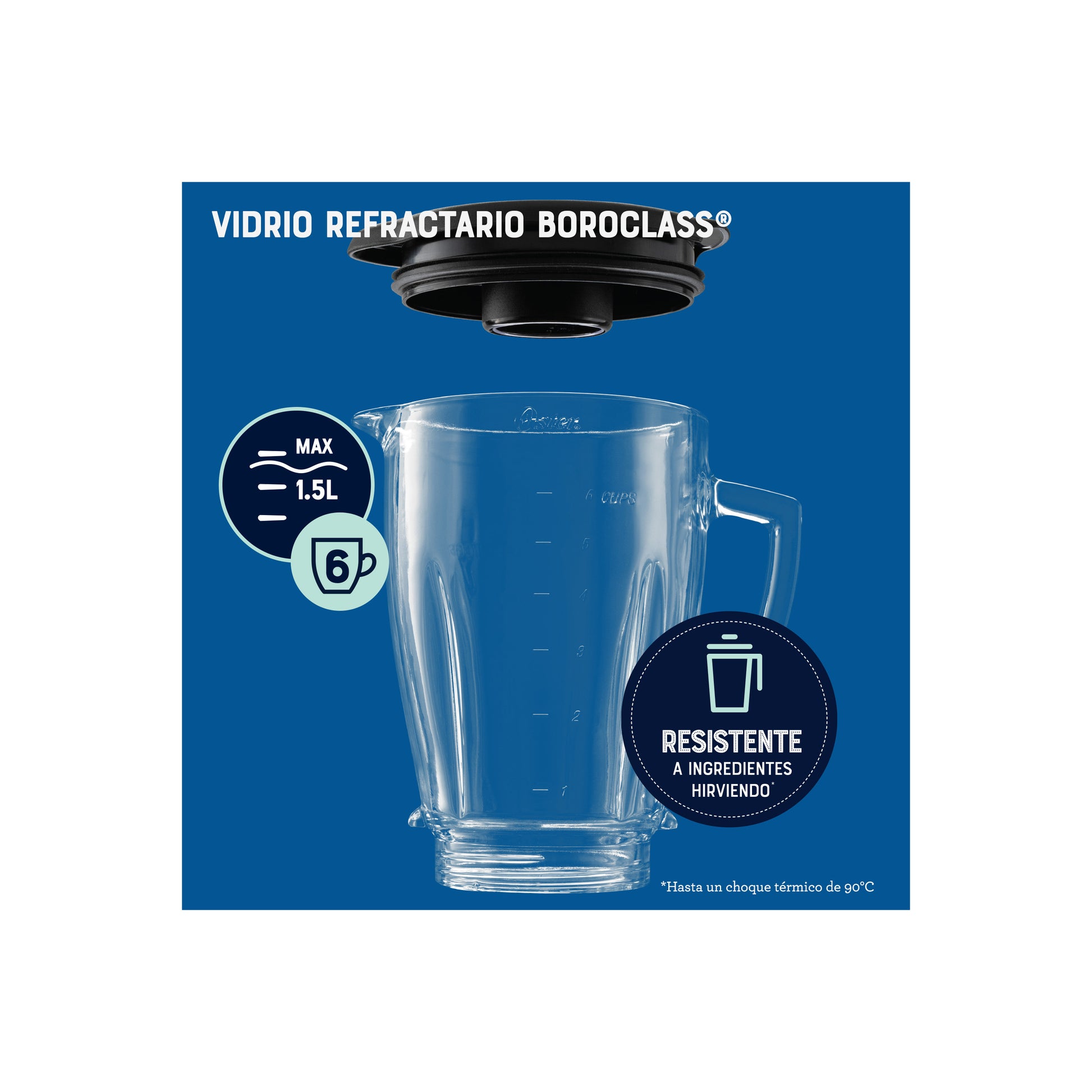 Licuadora Oster® con Tecnología Reversible y Pantalla Táctil, 3 Velocidades y 2 Programas automáticos BLSTPYG1312XBG-11