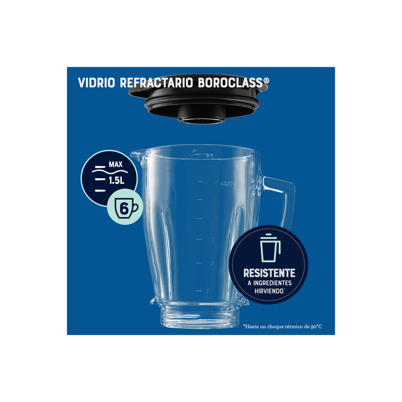 Licuadora Oster® con Tecnología Reversible y Pantalla Táctil, 3 Velocidades y 2 Programas automáticos BLSTPYG1312XBG-11