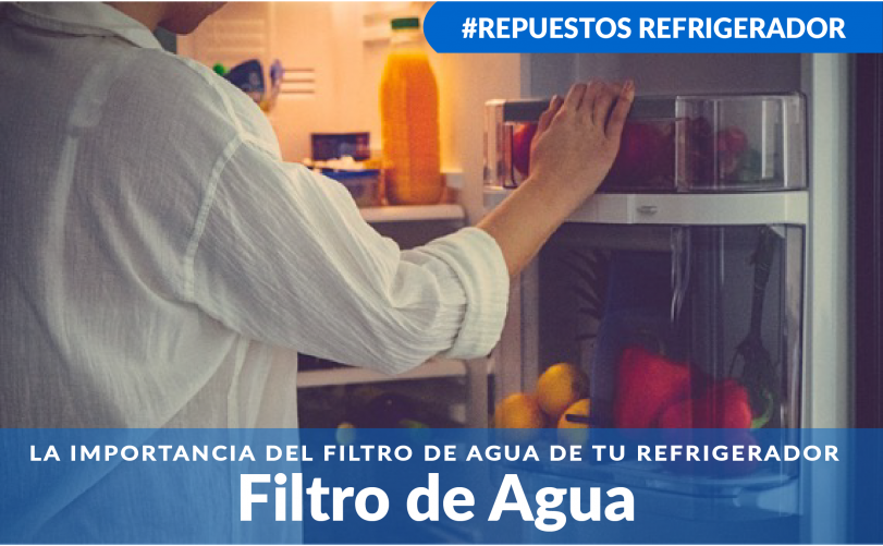 El filtro de agua en tu refrigerador